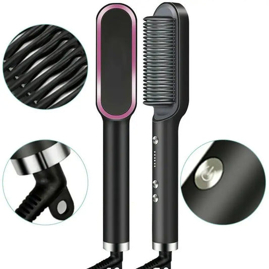 Professional Hair Straightening Brush – SilkyPro™ for Smooth, Shiny, and Healthy Hair Without Chemicals
